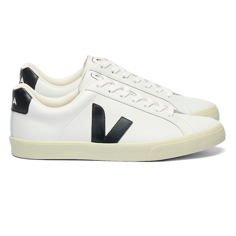 VEJA ESPLAR LOGO LEATHER EXTRA WHITE/BLACK