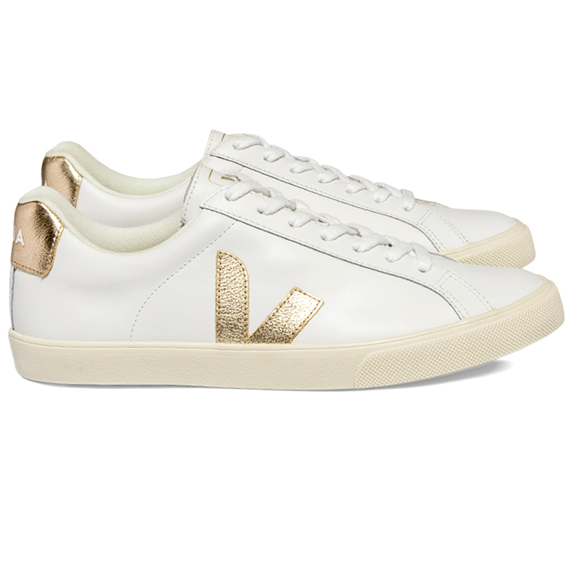 VEJA ESPLAR LOGO LEATHER EXTRA WHITE/PLATINE