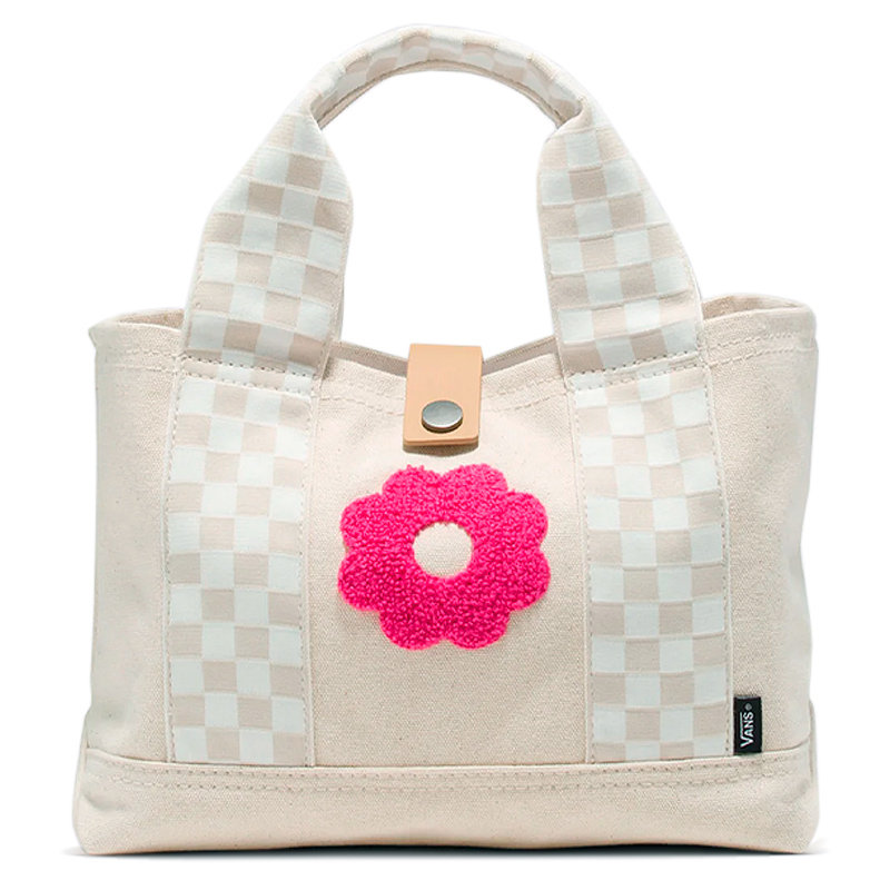 VANS MENDED CHECK MINI TOTE MARSHMALLOW