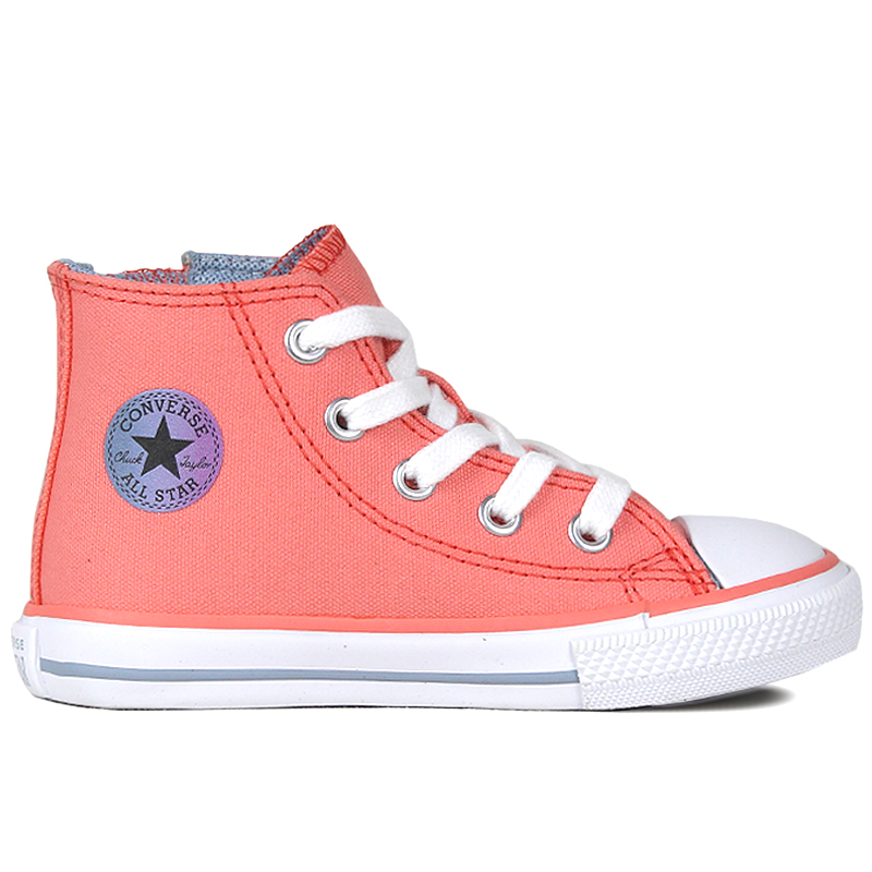 CHUCK TAYLOR ALL STAR SIDE ZIP HI SALMAO/AZUL SERENO