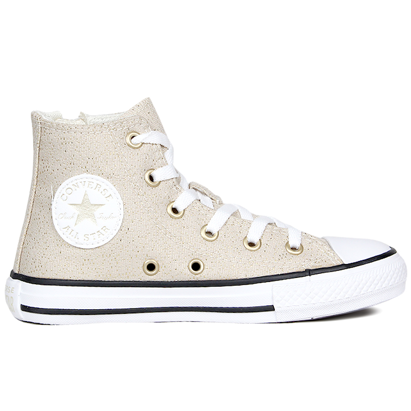 ALL STAR KIDS HI SIDE ZIP MATERIAL SHINE AMÊNDOA