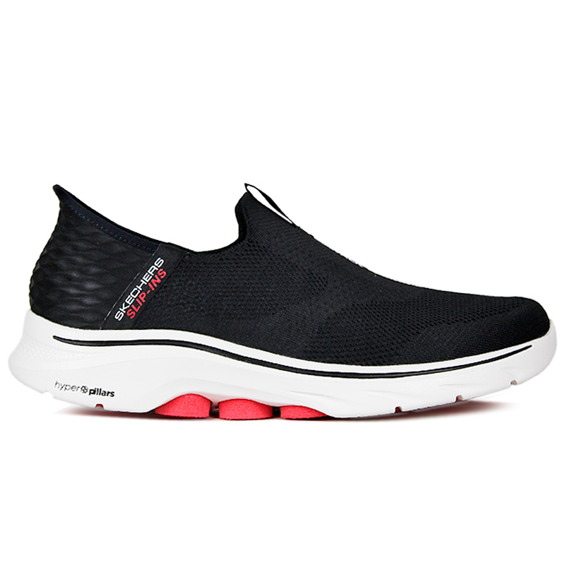 SKECHERS GO WALK 7 EASY ON 2 BLACK WHITE