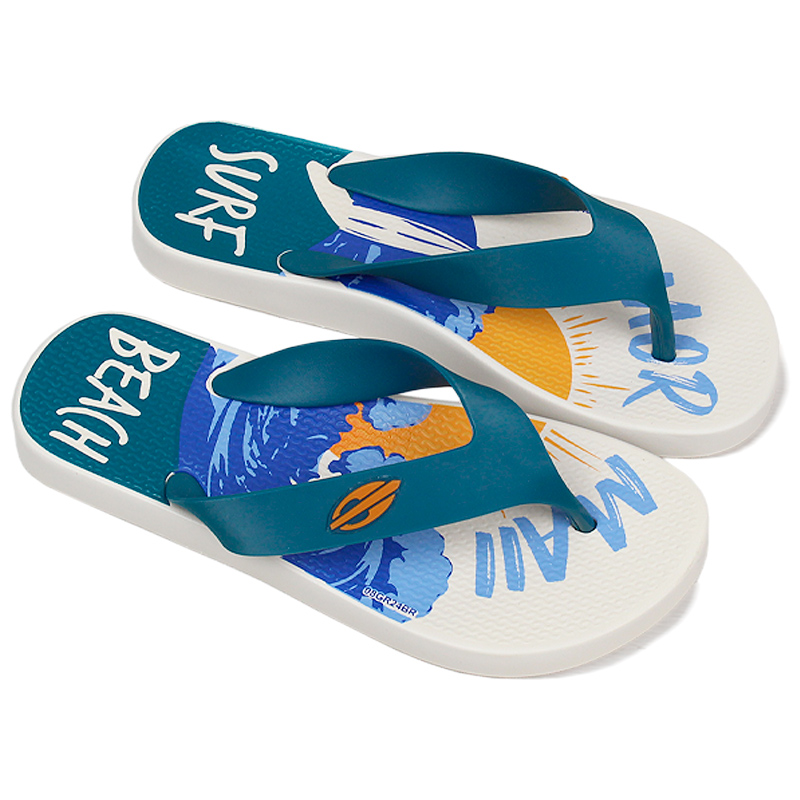 CHINELO MORMAII TROPICAL II DEDO INF AZUL/BEGE