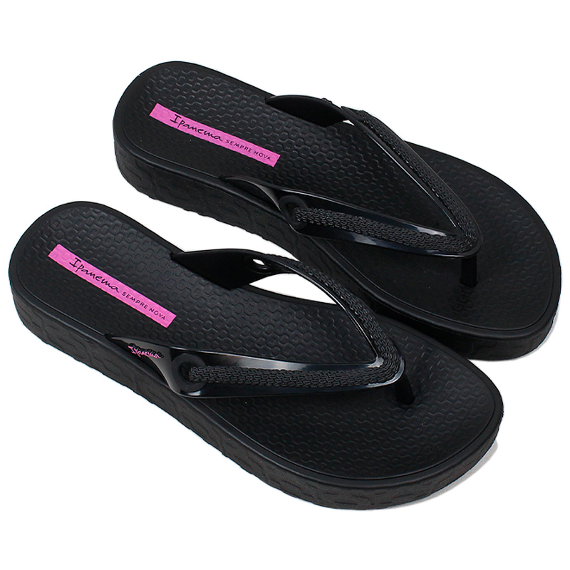 CHINELO DIVERSA DEDO PLATAFORMA PRETO/PRETO