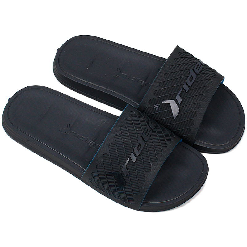 CHINELO RIDER FREE II SLIDE PRETO/AZUL