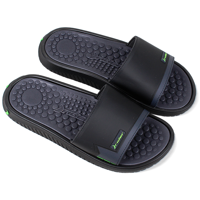 CHINELO PUMP II SLIDE PRETO/CINZA/VERDE