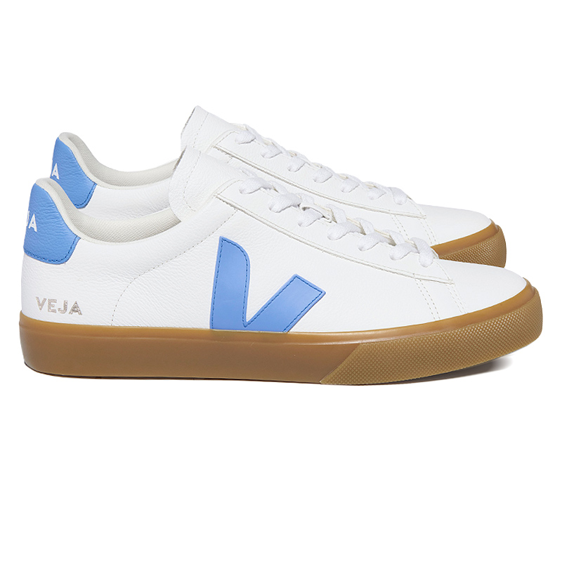 VEJA CAMPO CHROMEFREE LEATHER EXTRA WHITE/AQUA