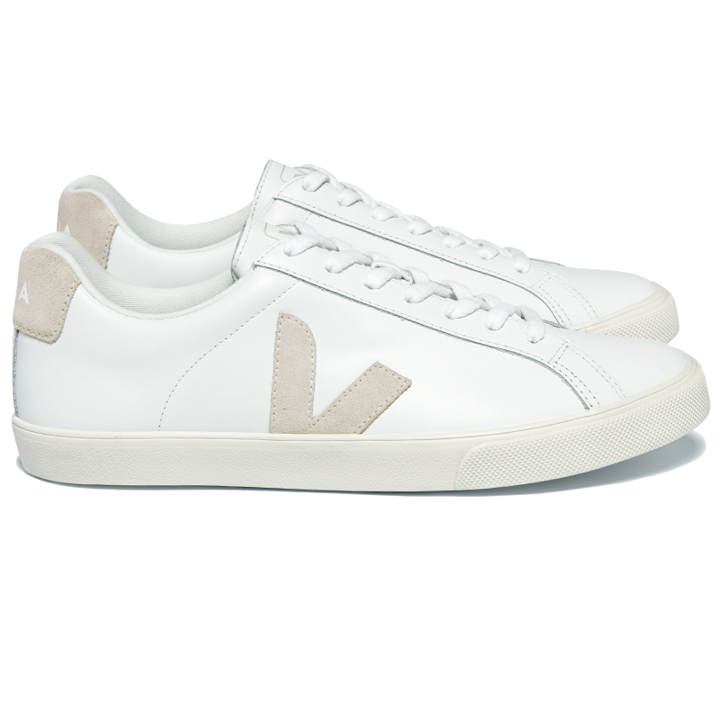 VEJA ESPLAR LOGO LEATHER EXTRA WHITE/SABLE