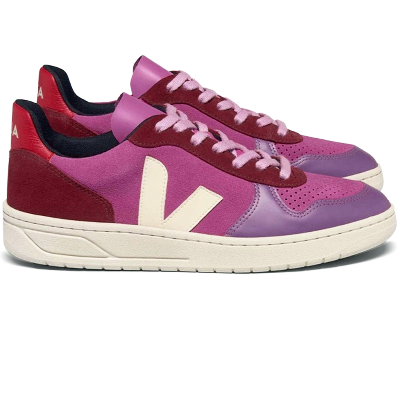 VEJA V-10 SUEDE MULTICO ULTRAVIOLET CALCAIRE