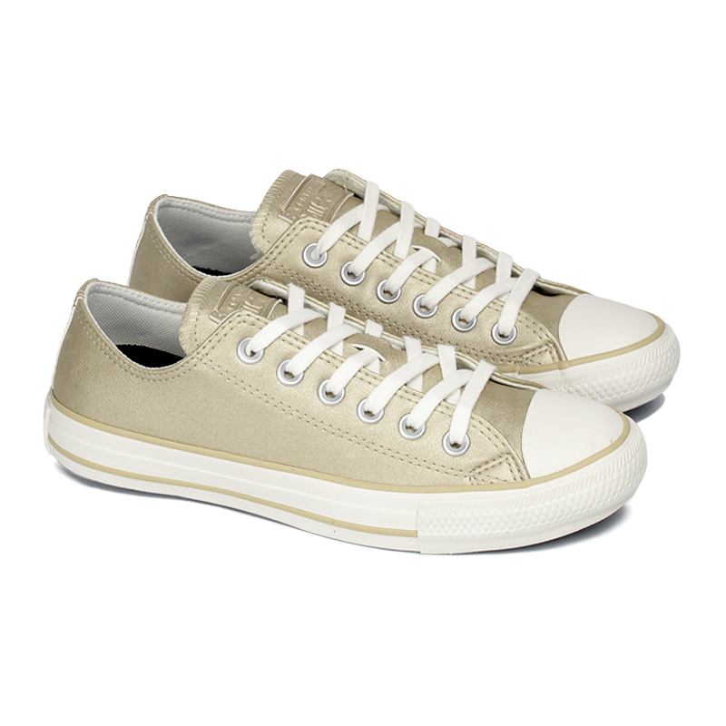 CHUCK TAYLOR ALL STAR OX AUTHENTIC GLAM 2.0 DOURADO