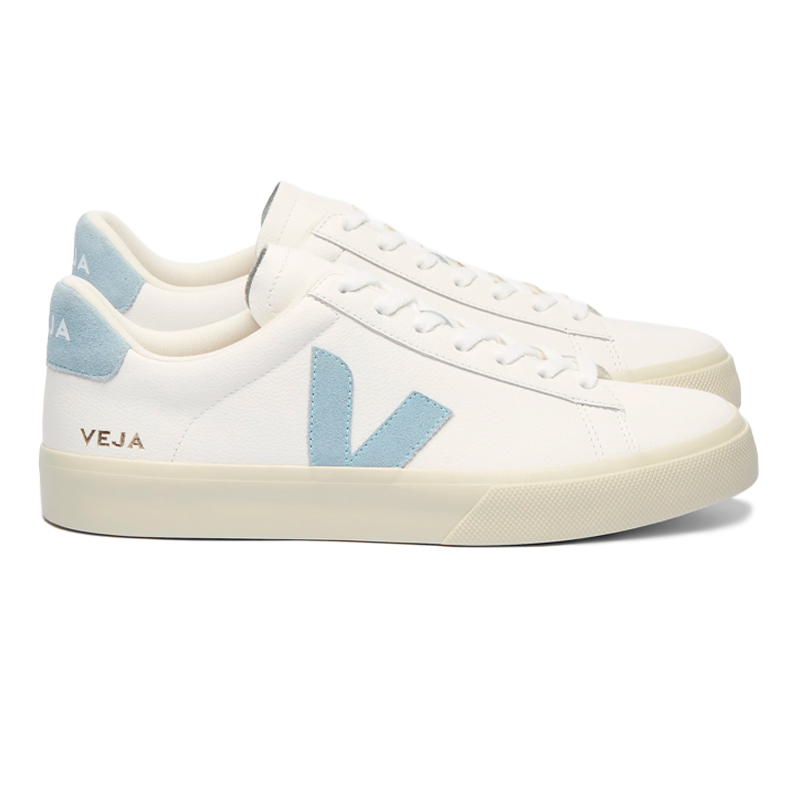 VEJA CAMPO LEATHER WHITE STEEL