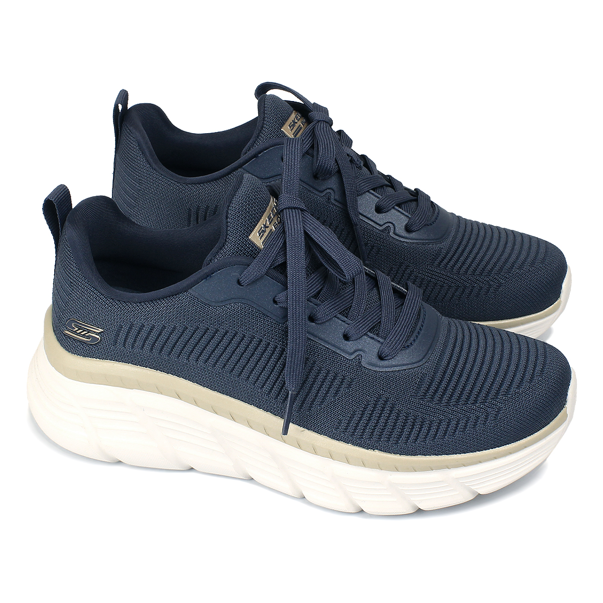 SKECHERS BOBS B FLEX HI FLYING AZUL MARINHO/DOURADO