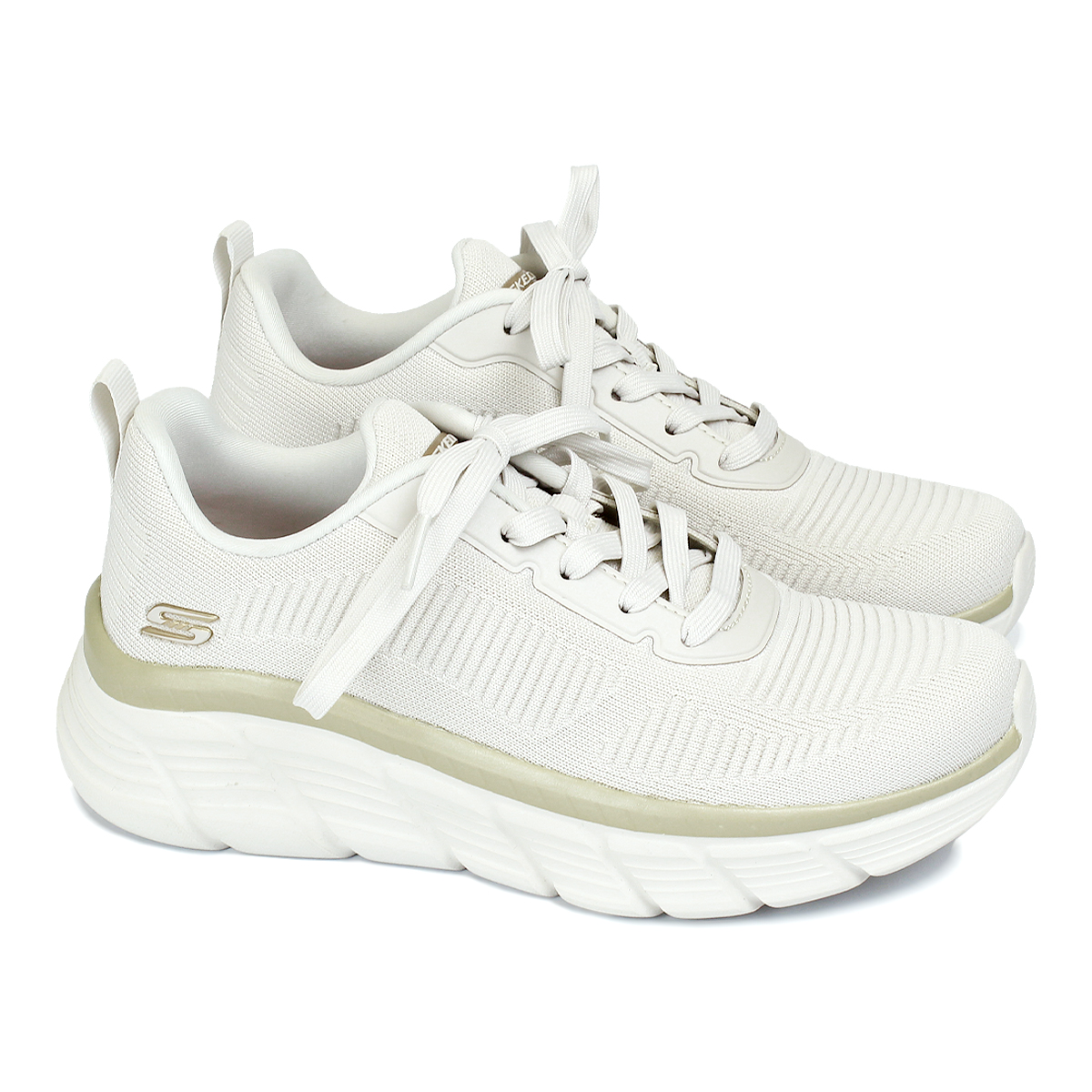 SKECHERS BOBS B FLEX HI FLYING BRANCO/DOURADO