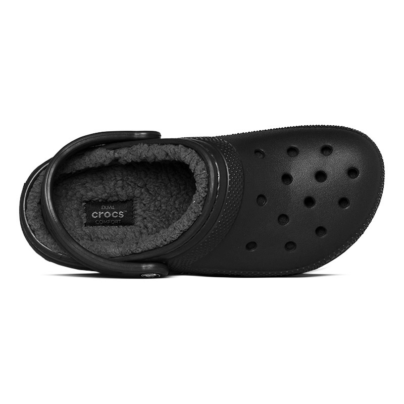 Crocs classic lined clog black black 1