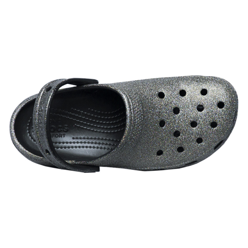 Crocs classic platform glitter ii clog black 3