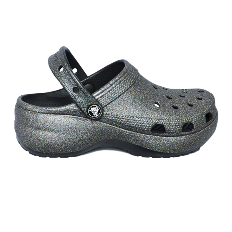 Crocs classic platform glitter ii clog black 5