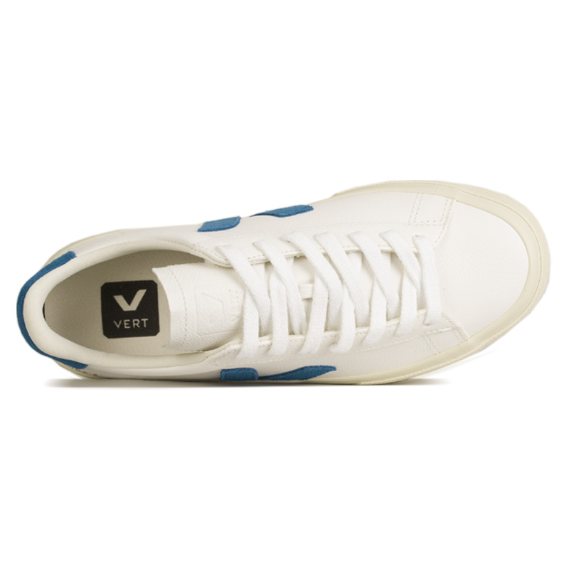 Tenis vert campo chromefree leather white swedish blue 2